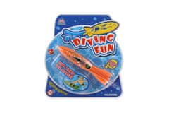 Teddies Torpedo za potapljanje iz plastike 13cm 4 barve na kartici 17x18cm