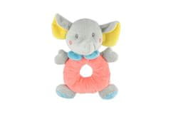 Teddies Dramljalnik slon pisan pliš 14x20cm na kartici