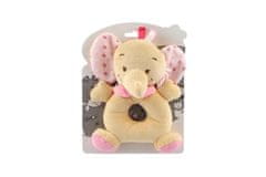 Teddies Plišasti slonček 14x18cm bež/rožnate barve na kartici