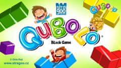Bonaparte Qubolo - namizna igra z lesenimi kockami v vrečki iz blaga STRAGOO