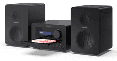 Sharp Tokyo Dab+ zvočni sistem, 40W, CD, črn (XL-B520D(BK))