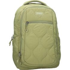 Street Šolski nahrbtnik Round Puffy Khaki z oblazinjenim hrbtiščem