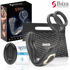 Ibiza VIBRACIJSKI ANALNI ČEP Z OBROČKOM ZA PENIS Ibiza