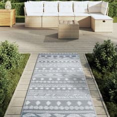 Vidaxl Zunanja preproga ARAKIL siva 80x250 cm PP