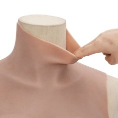 Vidaxl Silikonska prsna blazina zagorela C košarica