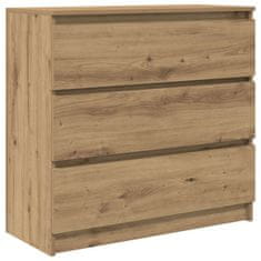 Vidaxl Komoda artisan hrast 80x35x76 cm inženirski les