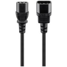 Goobay C13/C14 250V(AC) 3m črn podaljševalni napajalni kabel