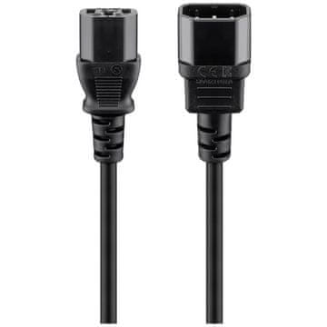 Goobay C13/C14 250V(AC) 3m črn podaljševalni napajalni kabel