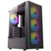 AX27 RGB ELITE Midi-T ATX okno gaming črno ohišje