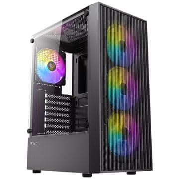 Antec AX27 RGB ELITE Midi-T ATX okno gaming črno ohišje