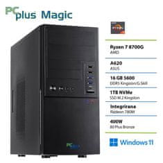 PCplus Magic Ryzen 7 8700G 16GB 1TB SSD Windows 11 Home namizni računalnik