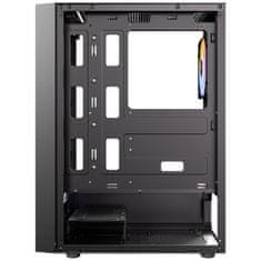 Antec AX27 RGB ELITE Midi-T ATX okno gaming črno ohišje