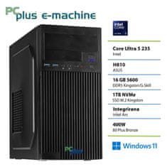 PCplus e-machine Ultra 5 235 16GB 1TB SSD Windows 11 Pro namizni računalnik