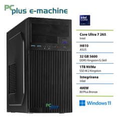 PCplus e-machine Ultra 7 265 32GB 1TB SSD Windows 11 Pro namizni računalnik