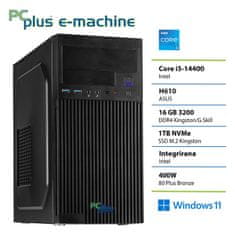 PCplus e-machine i5-14400 16GB 1TB SSD Windows 11 Home namizni računalnik