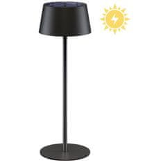 Goobay brezžična LED 2W 150lm solarna črna namizna svetilka
