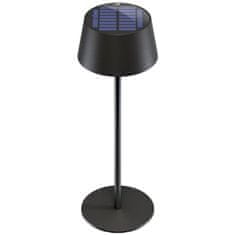 Goobay brezžična LED 2W 150lm solarna črna namizna svetilka