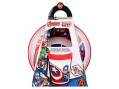 Stor Otroška plastična posoda Avengers Premium (krožnik, skleda, skodelica), 57781
