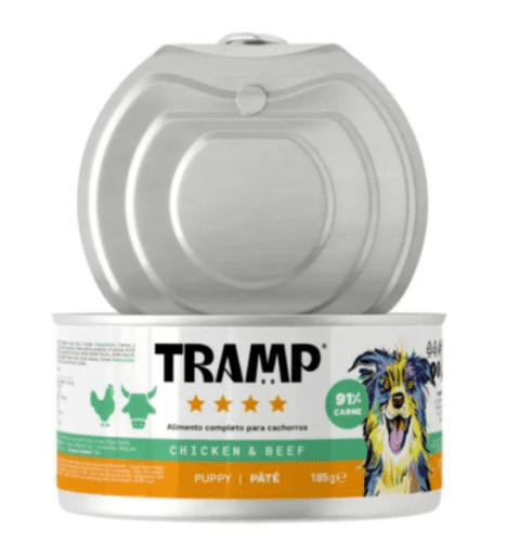  Tramp pašteta za pasje mladiče s piščancem in govedino, 16 x 185 g