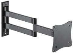 Neomounts FPMA-W830BLACK/Display holder/wall mount/10-27"/zložljiv/3 čepi/VESA 100X100/nosilnost 12 kg/črna