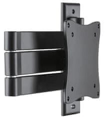 Neomounts FPMA-W830BLACK/Display holder/wall mount/10-27"/zložljiv/3 čepi/VESA 100X100/nosilnost 12 kg/črna