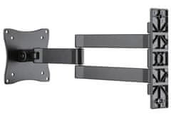 Neomounts FPMA-W830BLACK/Display holder/wall mount/10-27"/zložljiv/3 čepi/VESA 100X100/nosilnost 12 kg/črna