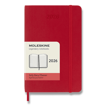 Moleskine Dnevnik 2026 - mehke platnice, S, dnevni, rdeč