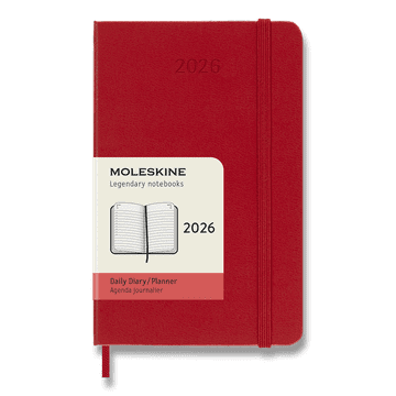 Moleskine Dnevnik 2026 - trda vezava, S, dnevni, rdeč