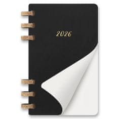 Moleskine Spiral 2026 - trda vezava, L, mesečno/tedensko, črna