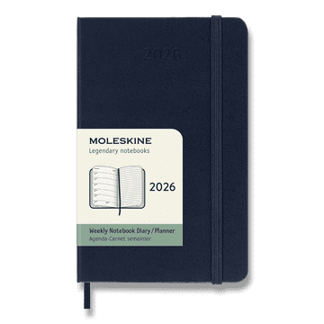 Moleskine Dnevnik 2026 - trda vezava, S, tedenski, modri