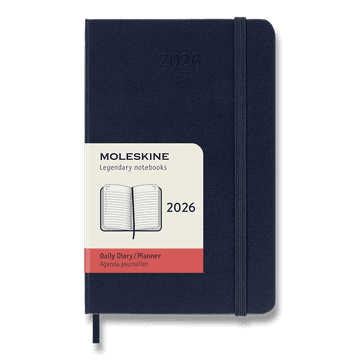 Moleskine Dnevnik 2026 - trda vezava, S, dnevni, modra