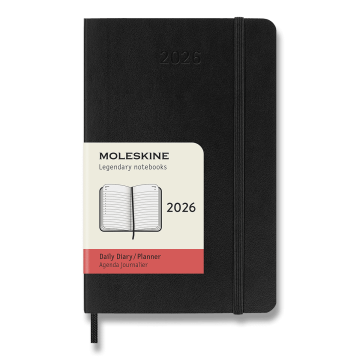Moleskine Dnevnik 2026 - mehke platnice, S, dnevni, črn