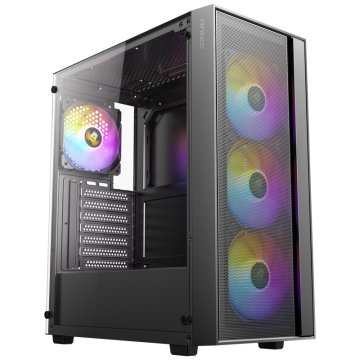 Antec AX65 ARGB Midi-T ATX okno gaming črno ohišje