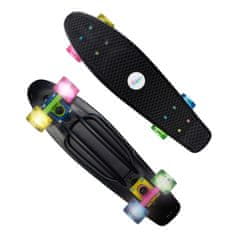 NoRules Skateboard ABEC 5 FUN NEON, s svetlečimi kolesi
