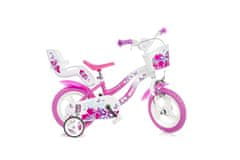 Dino bikes Dekliško kolo 12" z dodatki FLAPPY