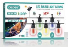 Aerbes Ambient LED Solarni Trak 8 M z Daljincem - Več načinov delovanja RGB