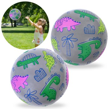 sarcia.eu Dinozavri Pisana GUMIJASTA žoga 23 cm, lahka, ZA PLAŽO, ŽOGA ZA IGRANJE, ZA IGRO 10m+