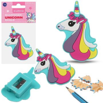 STARPAK ENOROŽEC Silikonsko šilček, ENOJNI šilček za barvice, šolsko šilček za dekle