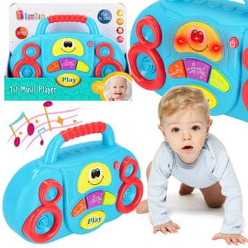 Bam Bam Bam Bam GLASBA, prvi radio, otroški RADIO, interaktivna igrača, LED LUČ, ZVOK 12m+