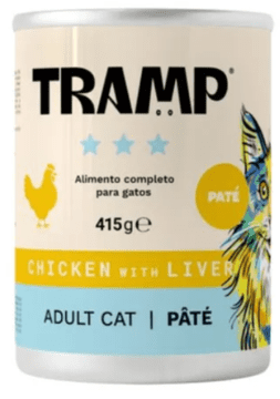 Tramp pašteta za odrasle mačke, piščanec in jetra, 8 x 415 g
