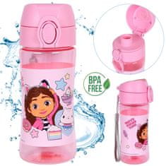 DreamWorks Gabby's Dollhouse STEKLENICA ZA VODO z ustnikom, TRITAN ŠOLSKA STEKLENIČKA za deklice 450ml 