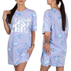Disney DISNEY Stitch Modra, ženska nočna srajca, BOMBAŽANA srajca za spanje ZA POLETJE XS