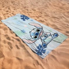 Disney Stitch DISNEY HITRO SUŠEČA se brisača za plažo, otroška BOMBAŽNA kopalna brisača 70x140 cm OEKO-TEX