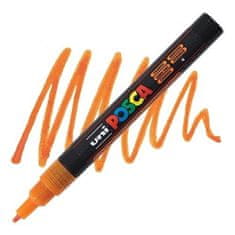 Uni-ball Posca akrilni marker PC-3ML, 0,9 - 1,3 mm, bleščeče oranžen (tanka okrogla konica)