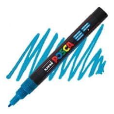 Uni-ball Posca akrilni marker PC-3ML, 0,9 - 1,3 mm, svetlomodro bleščeč (tanka okrogla konica)