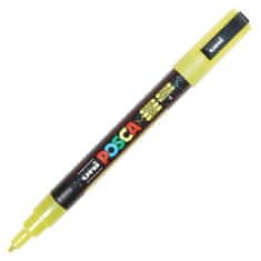 Uni-ball Posca akrilni marker PC-3ML, 0,9 - 1,3 mm, bleščeče rumen (tanka okrogla konica)