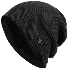 Camerazar Unisex Zimska Športna Kapa, Črna, 100% Akrilna Vrvica, Obseg 52-62 cm