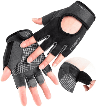 Camerazar Univerzalne kolesarske rokavice, črne, poliester, širina 10 cm