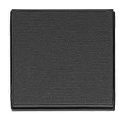 Camerazar Elegantna darilna škatla za nakit, mat črna, karton, 85x85x25 mm