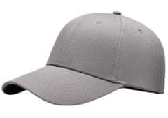 Camerazar Univerzalna nastavljiva bejzbolska kapa, siva, zračen material, obseg 55-60 cm